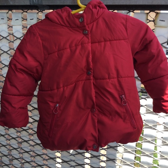 Zara Babygirl Outerwear Collection- Red Puffer Coat w/ Fleece Lining (2/3 years) - Picture 2 of 13